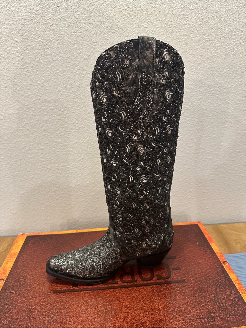 Corral Women's Embroidered Tall Western Boot - Black